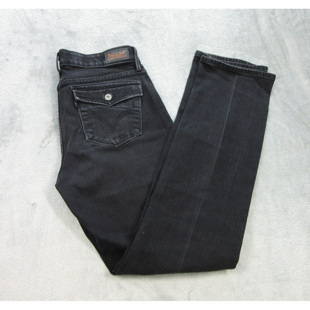 Levis 525 Jeans Womens Sz. 8 M Straight Leg Perfect Waist Black 5-Pocket